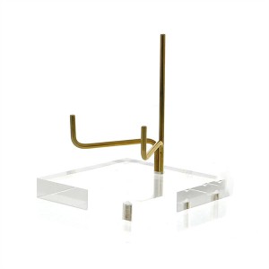 Acrylic Base Stone Stand Museum Display Clear Lucite Mineral Display Stand Easel