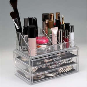 Acrylic makeup organizer
