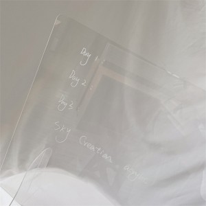 wholesale custom School office home Kids Record daily information note board Clear Acrylic Dry Erase Memo Tablet with Base