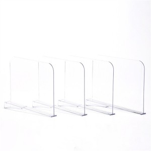 Clear Acrylic Shelf Dividers Closets Shelf Closet Separator for Wood Closet
