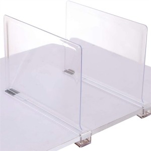 Clear Acrylic Shelf Dividers Closets Shelf Closet Separator for Wood Closet