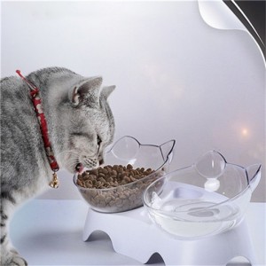 custom Wholesale Transparent clear Pet Bowl Acrylic cat dog bowls Feeding Stand