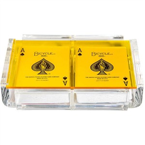 Neon Green Lucite Gift Set Box Playing Card Set Acrylic Case