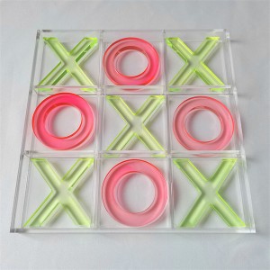 Custom Color Acrylic Game Board Acrylic Tic Tac Toe Game Set