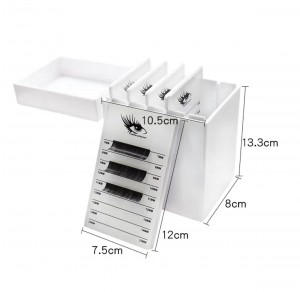 custom cute logo designer butterfly Lashes tray storage tools cases unique luxury clear acrylic eyelash extension organizer box