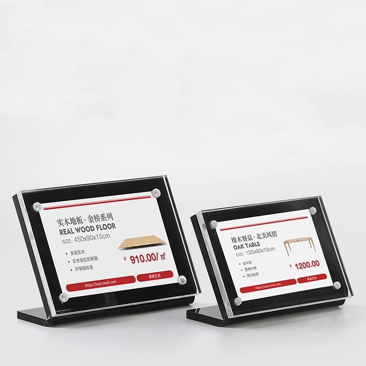 Acrylic Sign Holder Promotion Leaflet Price Tag Table Stand Sign Holder
