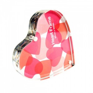 Heart Shaped Acrylic Photo Frame Family Present Acrylic Magnetic Picture Frame