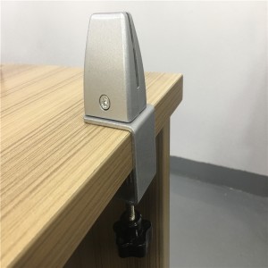 Adjustable Changeable Two Direction Vertical Horizontal C Shape Clamp Clip For Sneeze Guard White Silver Available