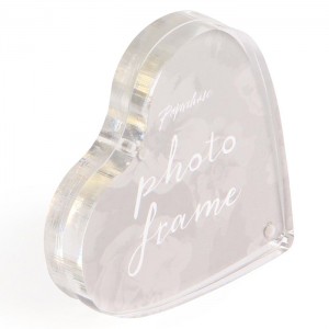 Heart Shaped Acrylic Photo Frame Family Present Acrylic Magnetic Picture Frame