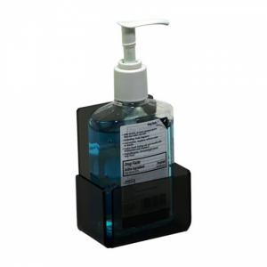 Wall Mounted White Plexiglass DIsplay Rack Acrylic Hand Sanitizer Bottle Bracket Holder