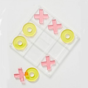 Transparent Acrylic Gameboard and 32 Chess Pieces Plexiglass Gift Block