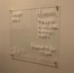 Blank Memo Table Habit Clear Office Floating Message Note Board To Do List Wall Black Acrylic Dry Erase Writing Board