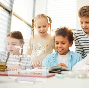 custom Transparent Office building Organization hotel wedding Clear Dry Erase Acrylic Memo Tablet Base for dining room