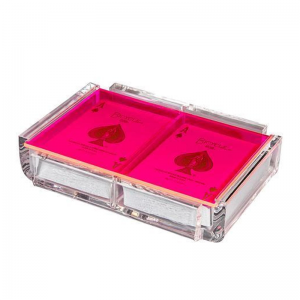 Customized Color Acrylic Rectangle Playing Card Deck Holder
