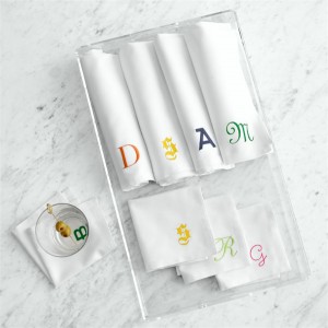 Modern Large luxury rainbow Color Drink insert Curved White Plastic food clear acrylic Serving tray set with Handles
