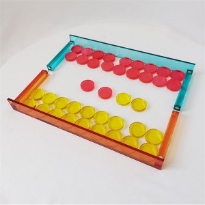 Acrylic Connect 4 In A Row Game With Carrying Case And Coins
