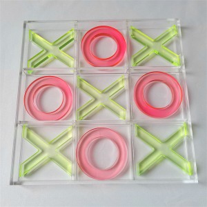 Custom Color Acrylic Game Board Acrylic Tic Tac Toe Game Set