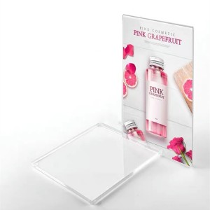 Custom size make up perfume rotating cosmetic floor board standing rack store screen acrylic led advertising display stand