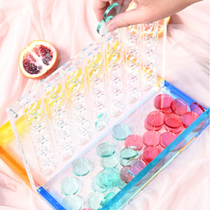 Custom wholesale tic tac toe game funny world children’s toys board Luxury Lucite acrylic connect 4 games for kids