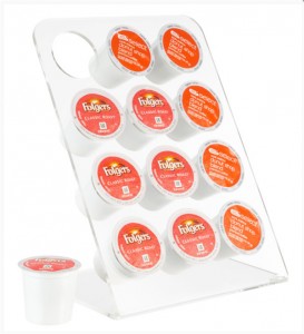 Black white color custom capsule holder acrylic coffee pods organizer for desk