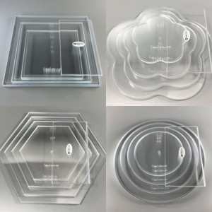 Multi Sizes Clear Lucite Cake Stand Round Acrylic Cake Disk Basic Kit