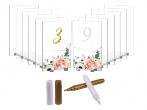 Transparent Office building Organization hotel wedding Clear Dry Erase Acrylic Memo Tablet Base for dining room