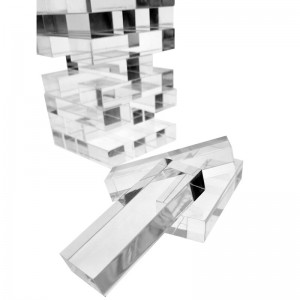 54 pcs Clear Lucite Block 3D Luxury Acrylic Stacking Tower Puzzle Game
