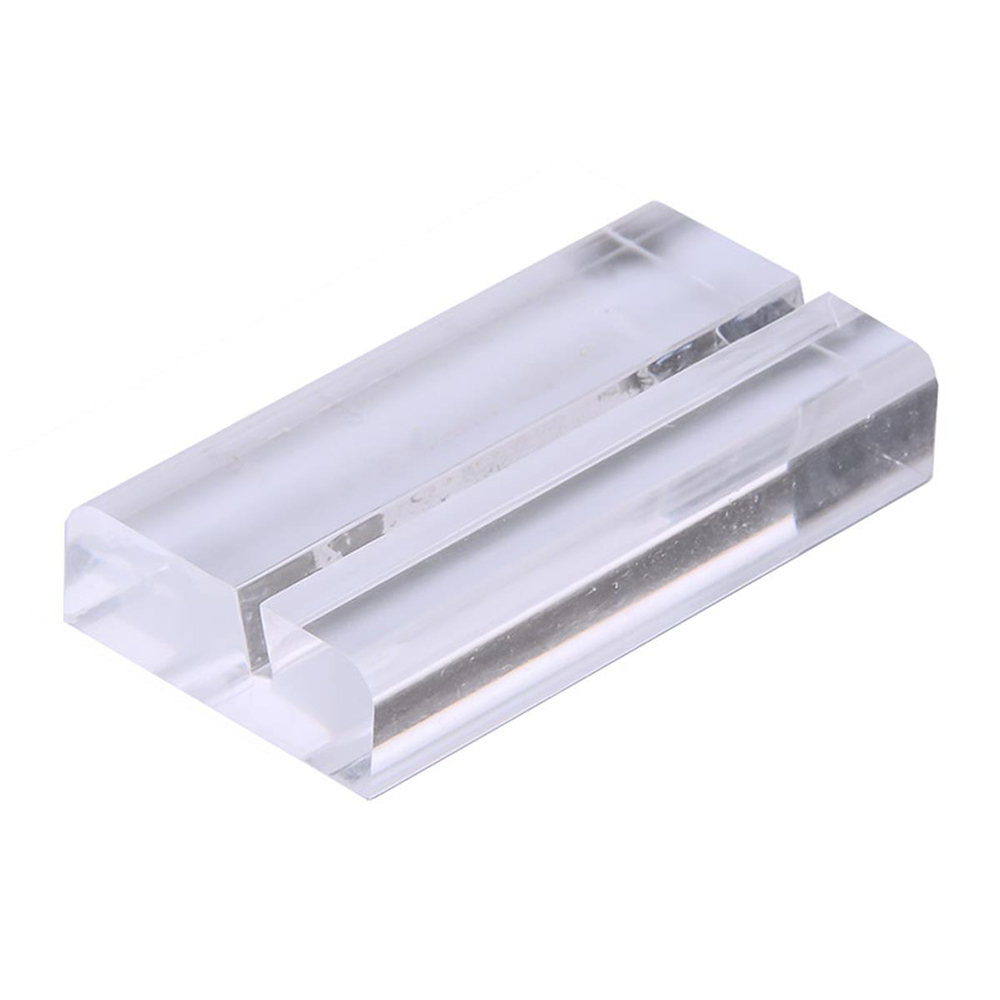 Clear Lucite Name Card Display 2in Acrylic Business Card Holder with Single Slot