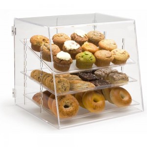 Bakery Cake Store Custom Clear Window Box Acrylic Food Storage Box Bread Cookie Cupcake Doughnut Display Case