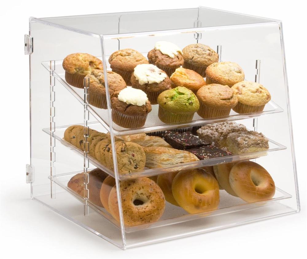 Bakery Cake Store Custom Clear Window Box Acrylic Food Storage Box Bread Cookie Cupcake Doughnut Display Case