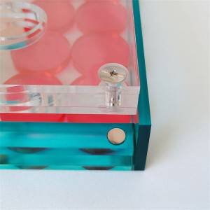 Acrylic Connect 4 In A Row Game With Carrying Case And Coins
