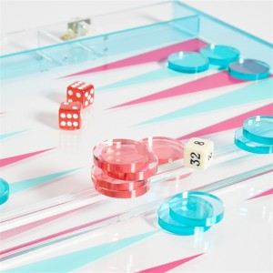 Custom lucite monopoli ludo board pieces maker scrabble developmental educational children acrylic backgammon set game for kids