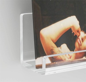 custom Floating Shelf Cd Dvd wall Storage mount clear acrylic vinyl record holder rack