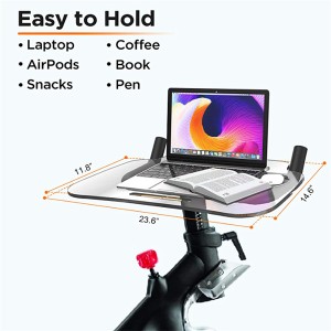 Exercise Workstation Tablet Phone Book Cycle Spinning Peloton Work Ride Desk Clear Acrylic laptop car Tray for Peloton Bike