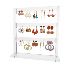 custom Transparent Jewelry Display Stand Storage Decor Acrylic Earring Holder for Women Girls Store