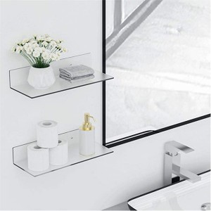 Transparent hanging kids Bedroom Living Room Office corner decorative shelves display clear acrylic wall mounted floating shelf
