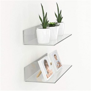 Transparent hanging kids Bedroom Living Room Office corner decorative shelves display clear acrylic wall mounted floating shelf
