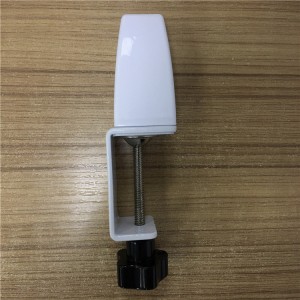 Adjustable Changeable Two Direction Vertical Horizontal C Shape Clamp Clip For Sneeze Guard White Silver Available