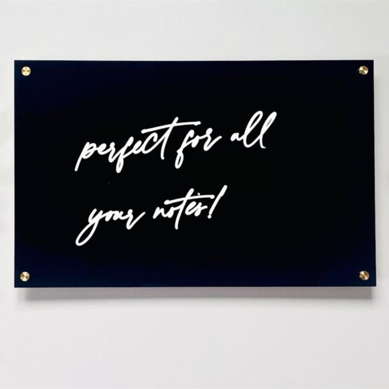 Blank Memo Table Habit Clear Office Floating Message Note Board To Do List Wall Black Acrylic Dry Erase Writing Board