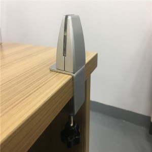 Adjustable Changeable Two Direction Vertical Horizontal C Shape Clamp Clip For Sneeze Guard White Silver Available
