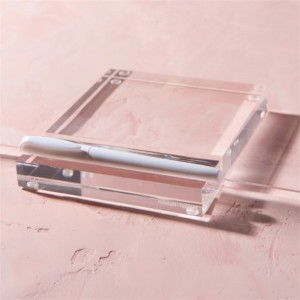 custom Transparent Office building Organization hotel wedding Clear Dry Erase Acrylic Memo Tablet Base for dining room