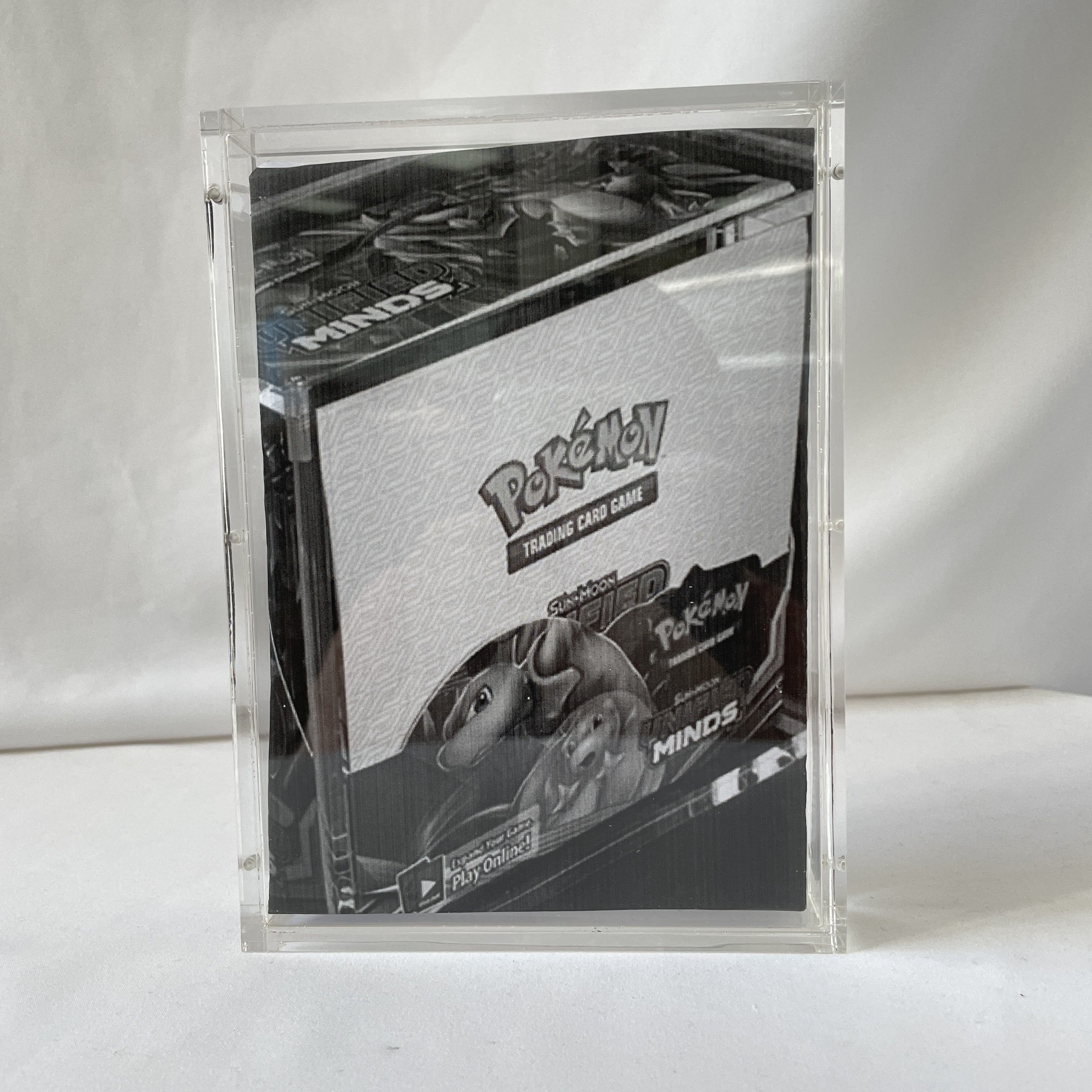 Custom Pokemon ETB Display Case Magnet Lid screw assembly closure Protector case Acrylic Booster Box Display case