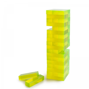 54 pcs Clear Lucite Block 3D Luxury Acrylic Stacking Tower Puzzle Game