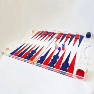 Lucite Backgammon Game Set Custom Color Acrylic Backgammon Game Board
