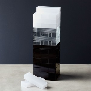 Traditional Plexiglass Stacking Tumbling Tower Acrylic Block Building Tower Game Lucite Jumbling Tower