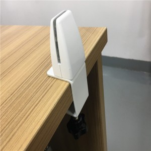 Adjustable Changeable Two Direction Vertical Horizontal C Shape Clamp Clip For Sneeze Guard White Silver Available