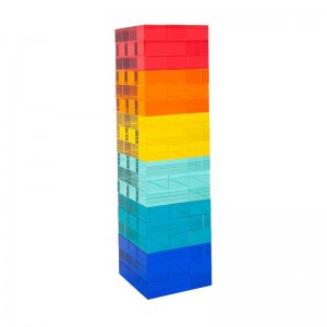 Traditional Plexiglass Stacking Tumbling Tower Acrylic Block Building Tower Game Lucite Jumbling Tower