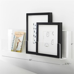 Transparent hanging kids Bedroom Living Room Office corner decorative shelves display clear acrylic wall mounted floating shelf