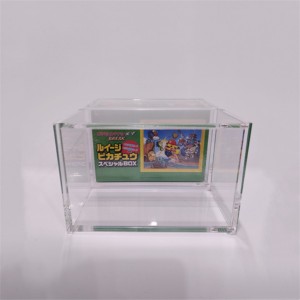 custom wholesale first edition slab acryl elite trainer card sleeves display case acrylic pokemon booster box protector box