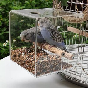 wholesale Small Cute Transparent china lager breeding carriers houses Pet birde Cages Parrot Breeding acrylic bird cage for sale